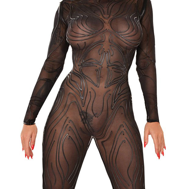 Lycra Catsuit with Latex Print