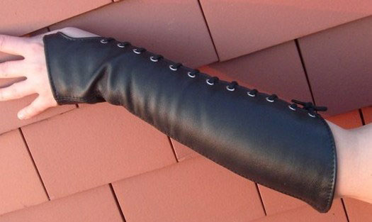 Fashionable Leather Fingerless Opera Gloves