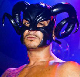 Leather Mask with Horns "Satyr"