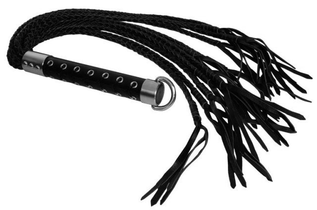 BDSM Whip with Braided Leather Tails