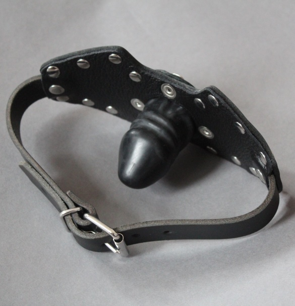 Latex Penis Gag with Solid Leather Holder