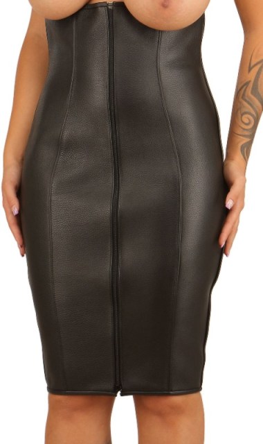 Leather Hobble Skirt