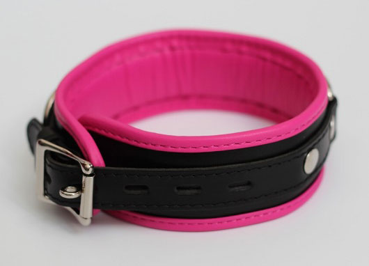 Basic Padded Slave Collar with Pink Trim