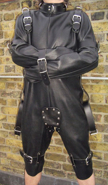 Armsdown Straitjacket in Leather with Pants