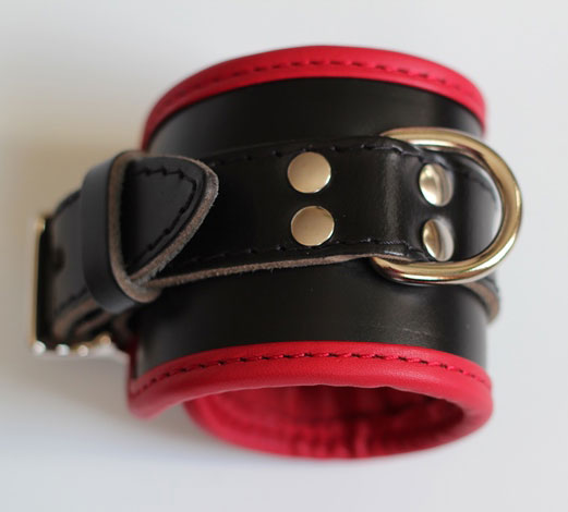 Padded Wrist Cuffs with Red Trim