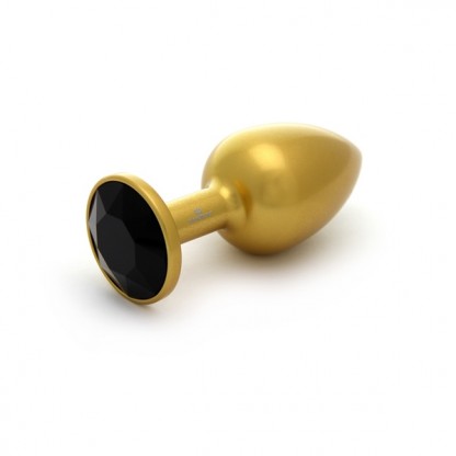Lightweight Butt Plug in Gold with Swarovski Crystal
