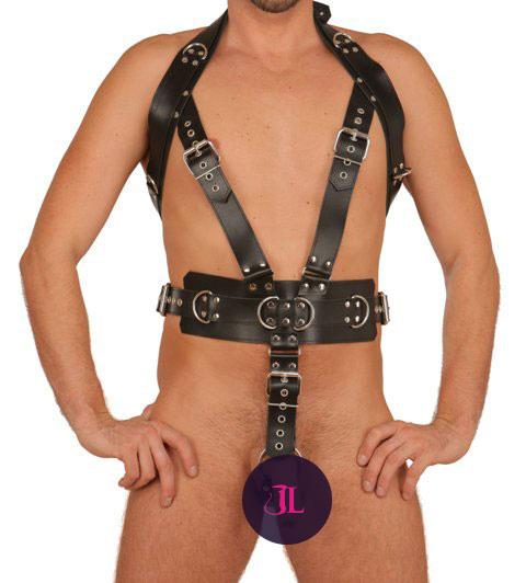 Bondage Harness with Belt and Cock Ring