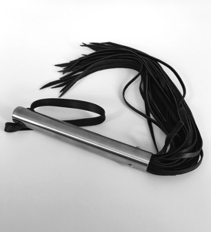 18" Leather Flogger with Steel Handle