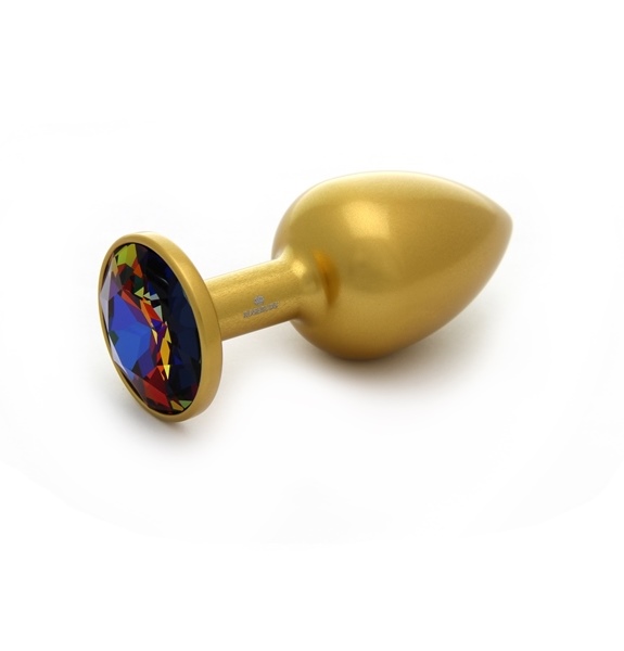 Lightweight Butt Plug in Gold with Swarovski Crystal