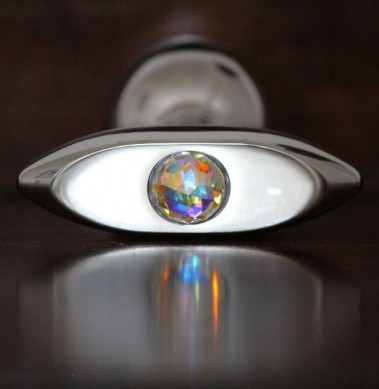 Oval Butt Plug with Swarovski Crystal - Joanna Lark Oval Butt Plug with Swarovski Crystal - Joanna Lark