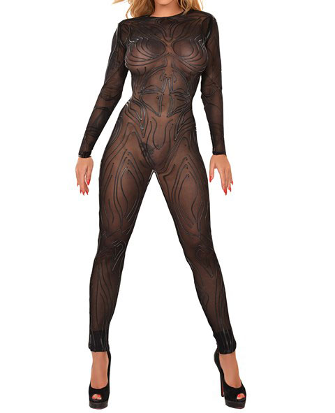 Lycra Catsuit with Latex Print