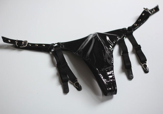 Tranny Shack PVC Panties with Suspenders