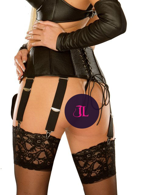 Panel Leather Bondage Garter Belt