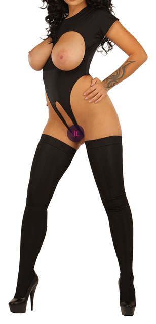 Lycra Bodysuit with Open Breasts