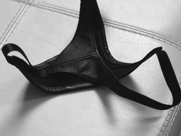 Leather G String with Lycra Backing